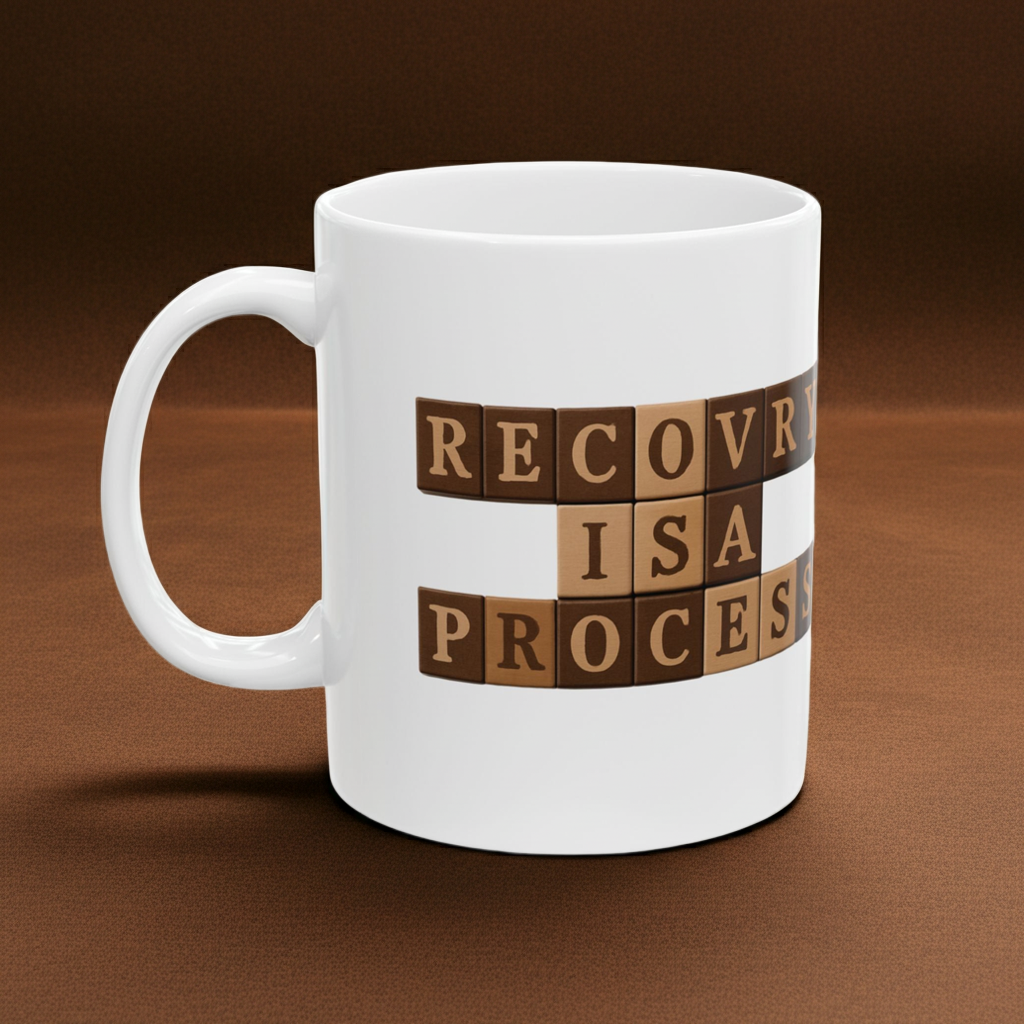 Inspirational Recovery Ceramic Coffee Mug – Process Not Race