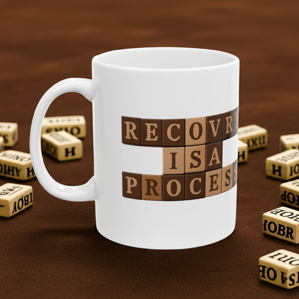 Inspirational Recovery Ceramic Coffee Mug – Process Not Race