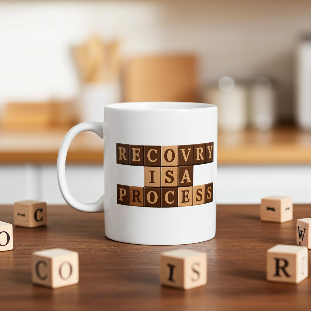 Inspirational Recovery Ceramic Coffee Mug – Process Not Race