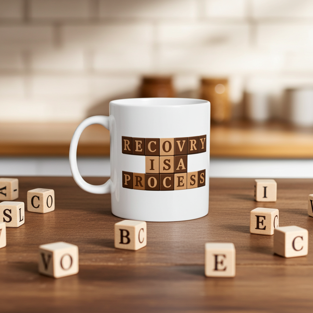 Inspirational Recovery Ceramic Coffee Mug – Process Not Race