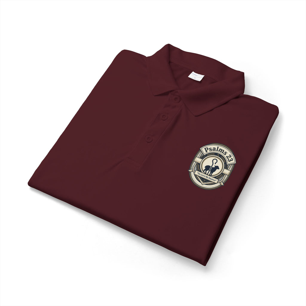 Psalms 23 Embroidered Polo Shirt – Lightweight & Quick-Dry