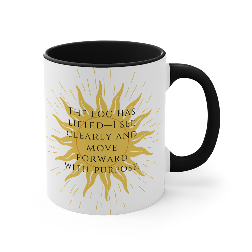 Sober Clarity Ceramic Accent Mug – Mindful Daily Reminder