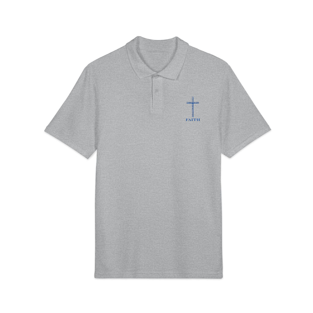 Believe Faith Embroidered Pique Polo Shirt