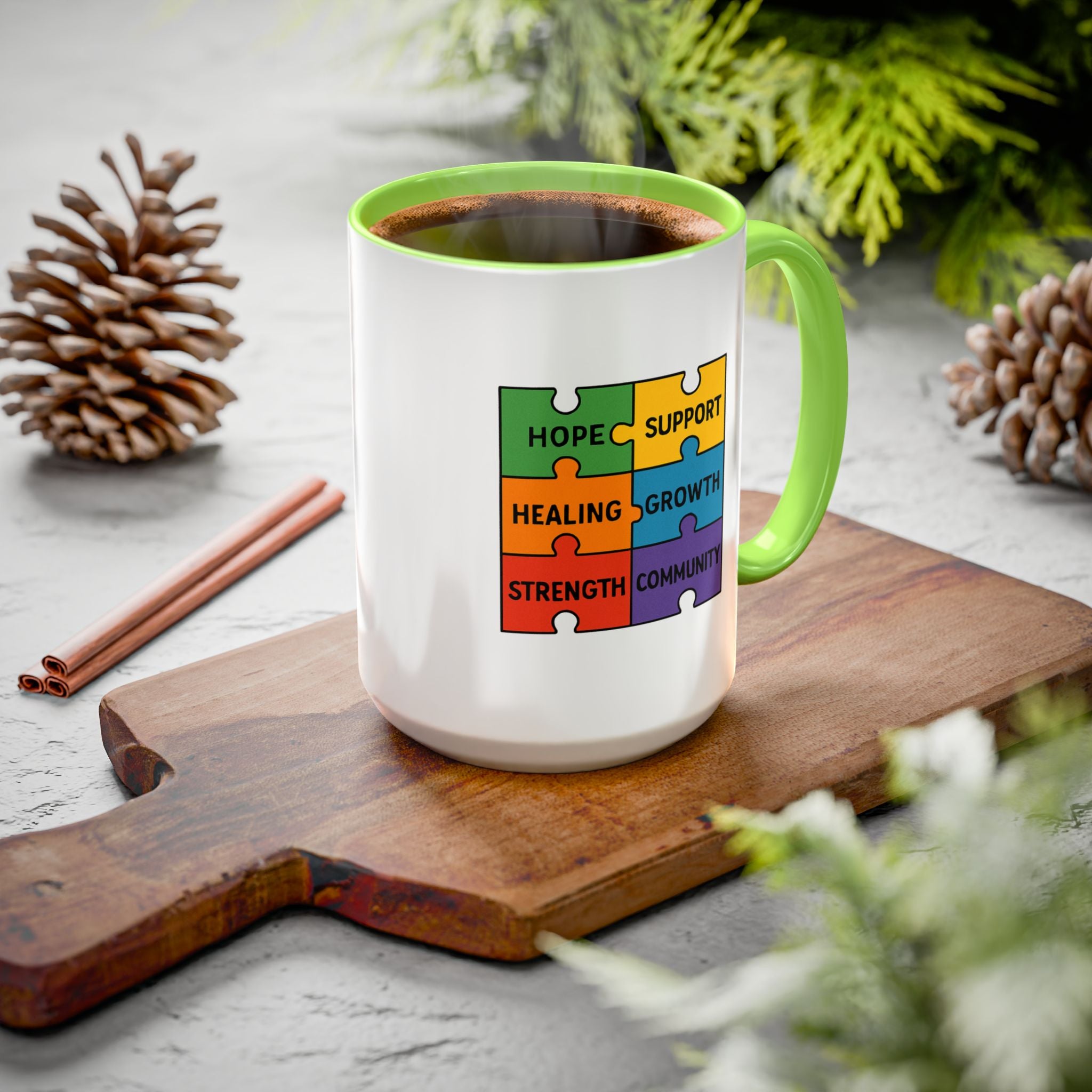 Recovery Support Mug — "Stay Sober, Stay Inspired" (11oz & 15oz)