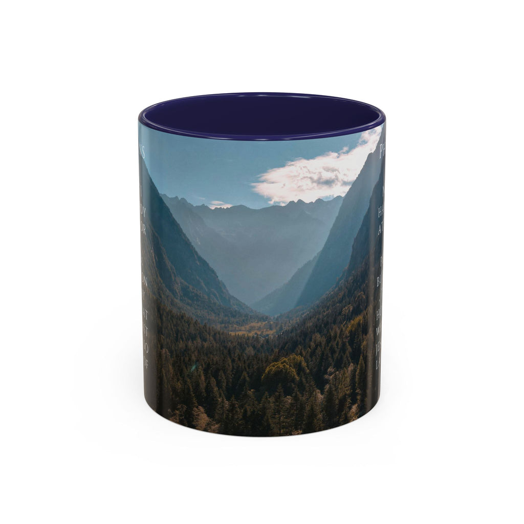 Philippians Bible Verse Mountain Mug – Ceramic Accent Cup