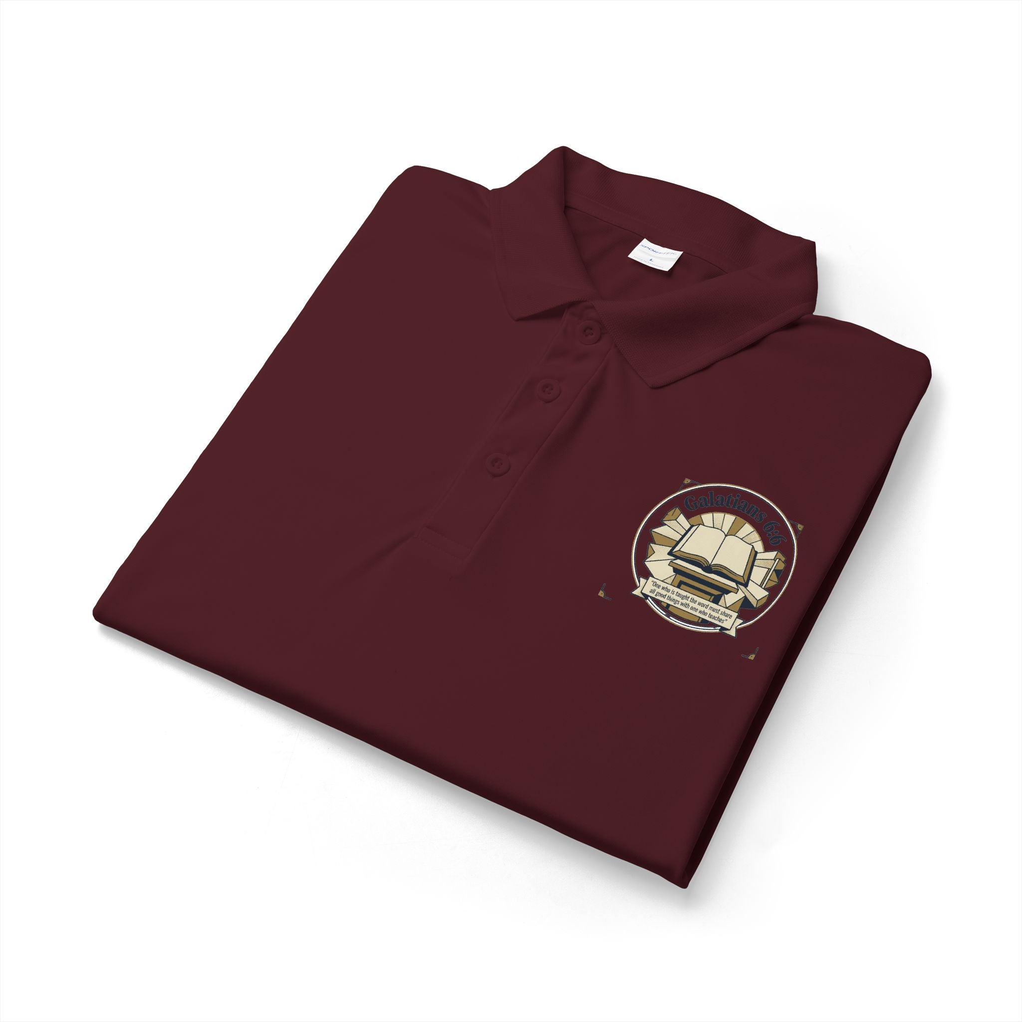 Bible Verse Polo Shirt – Lightweight Faith-Inspired Top