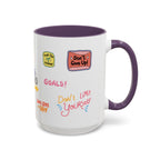 Motivational Sticker Collage Coffee Mug – Ceramic Accent