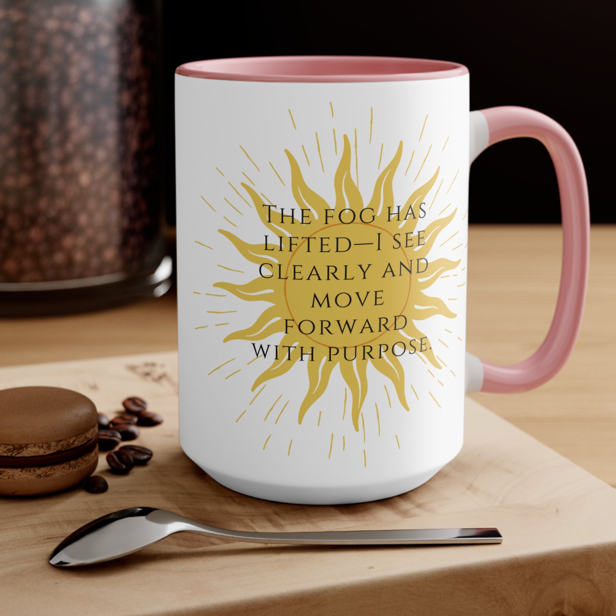 Sober Clarity Ceramic Accent Mug – Mindful Daily Reminder