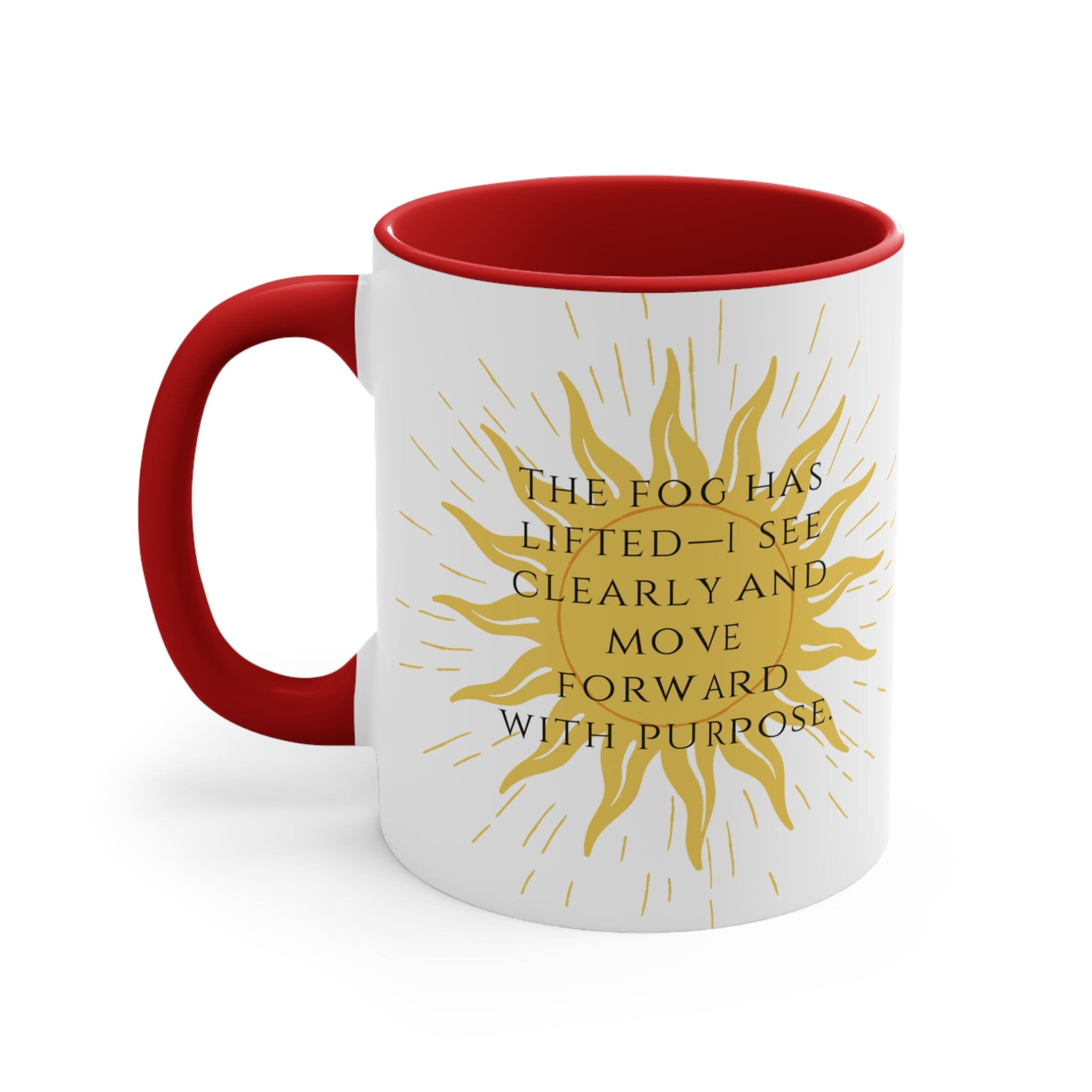 Sober Clarity Ceramic Accent Mug – Mindful Daily Reminder