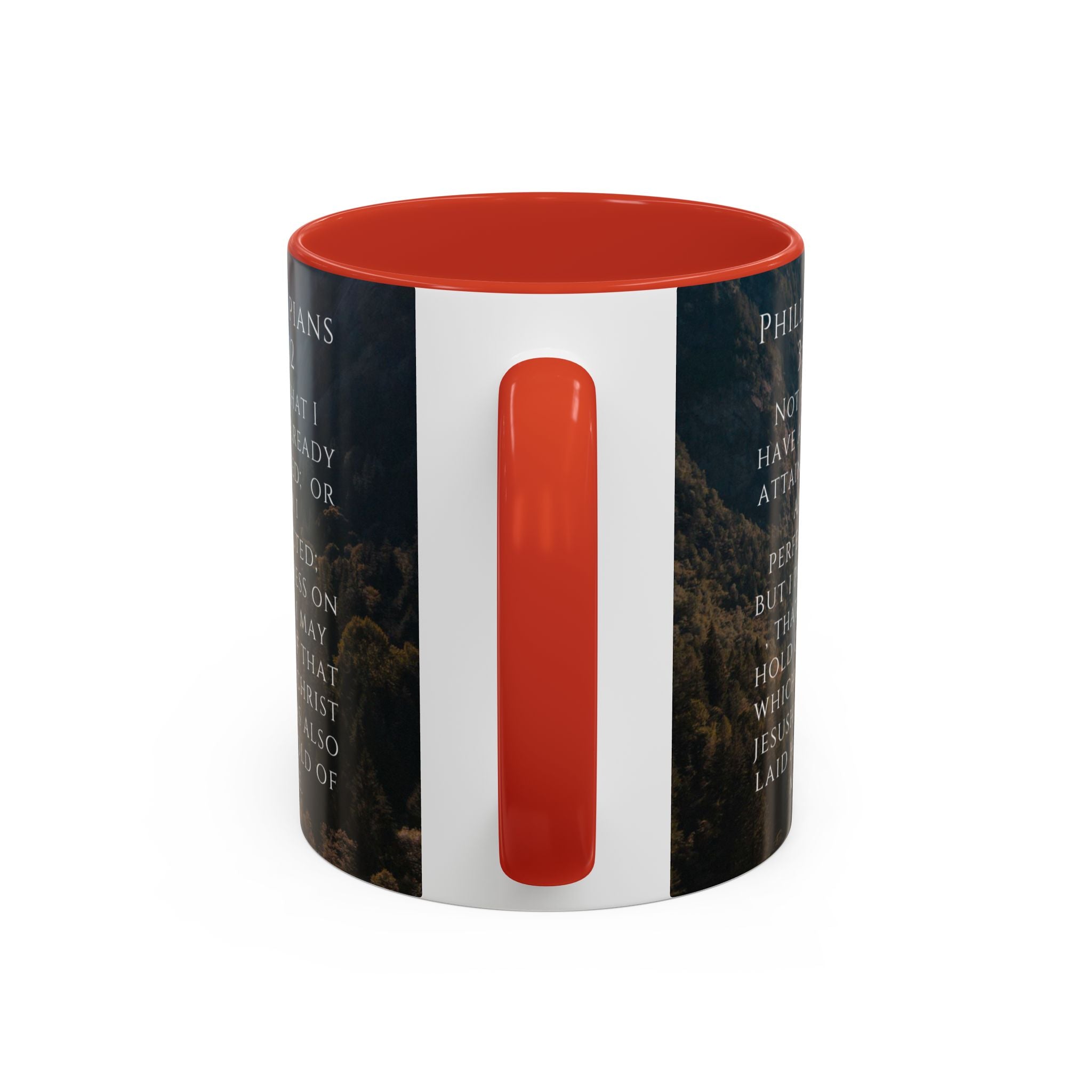 Philippians Bible Verse Mountain Mug – Ceramic Accent Cup