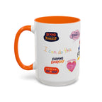 Motivational Sticker Collage Coffee Mug – Ceramic Accent