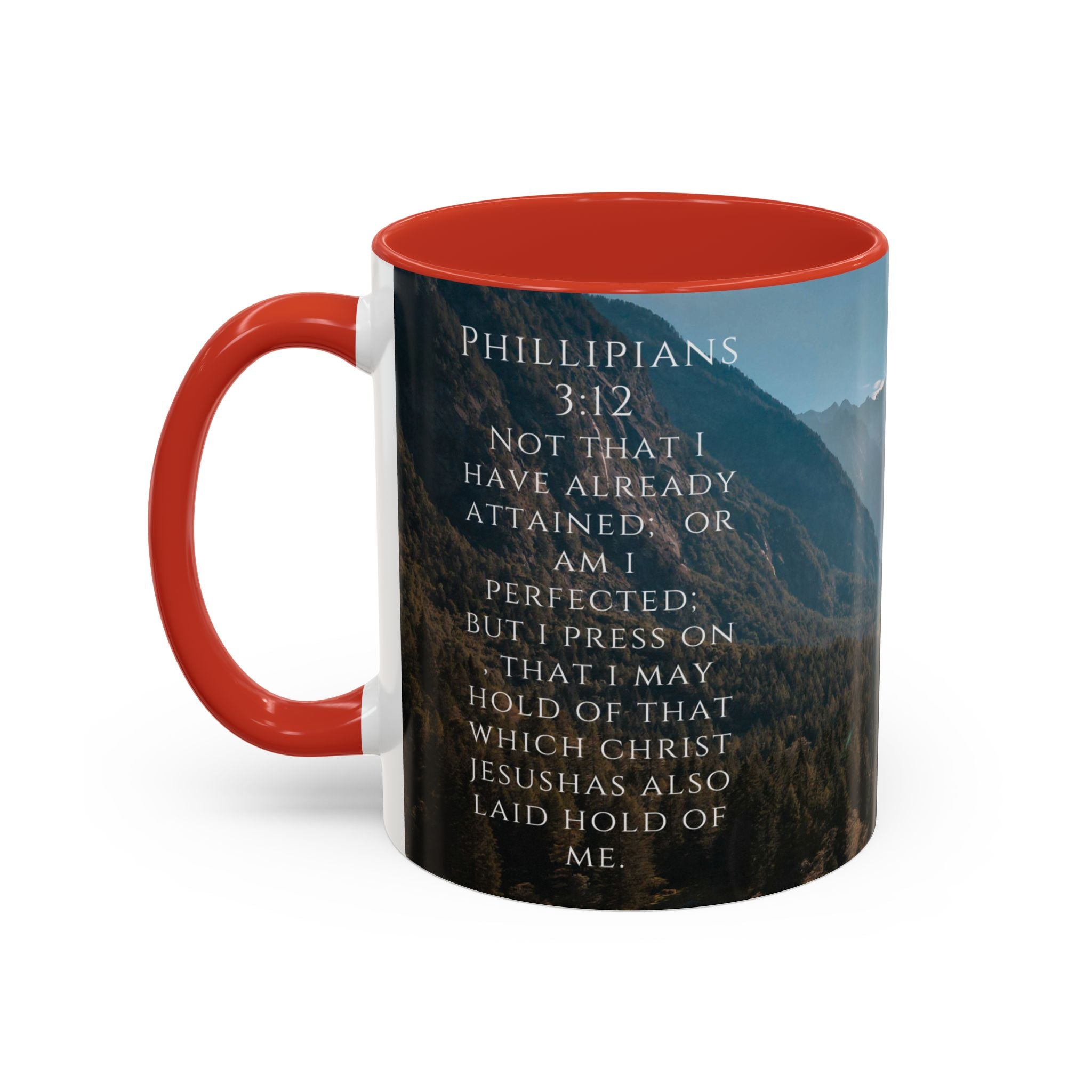 Philippians Bible Verse Mountain Mug – Ceramic Accent Cup