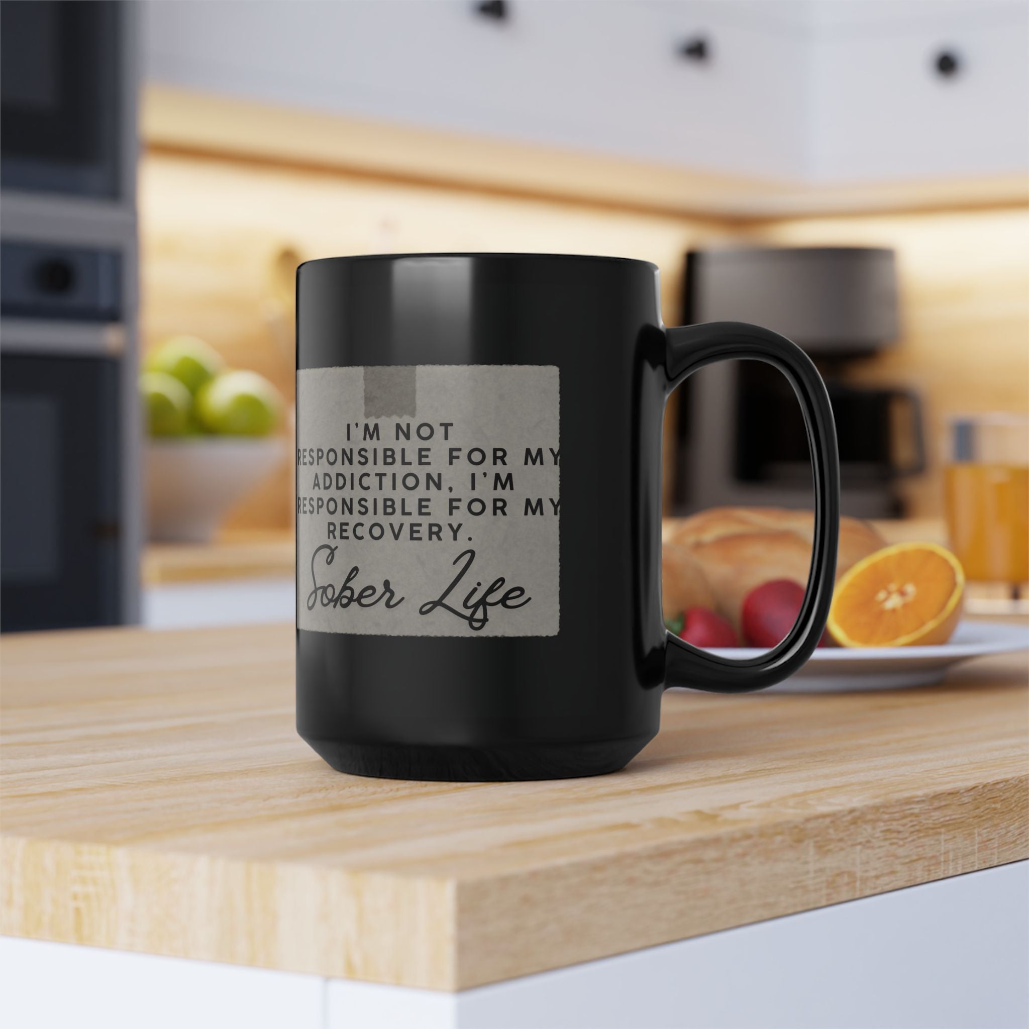 Sober Recovery Ceramic Mug – 15oz Inspirational Cup