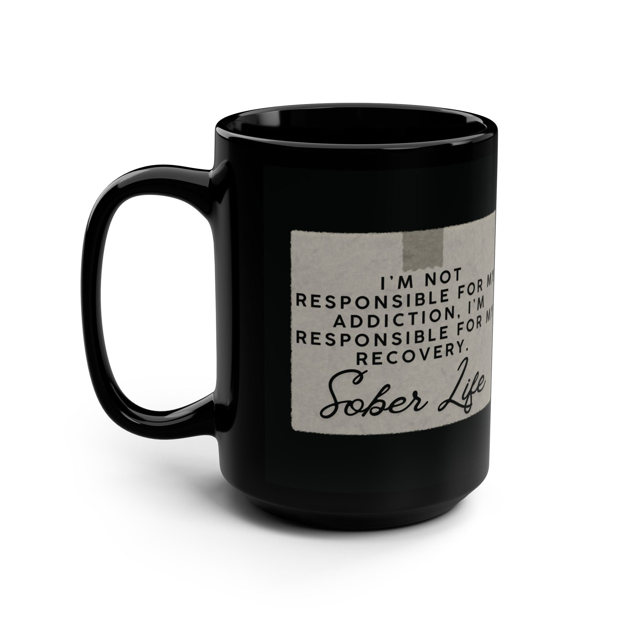 Sober Recovery Ceramic Mug – 15oz Inspirational Cup