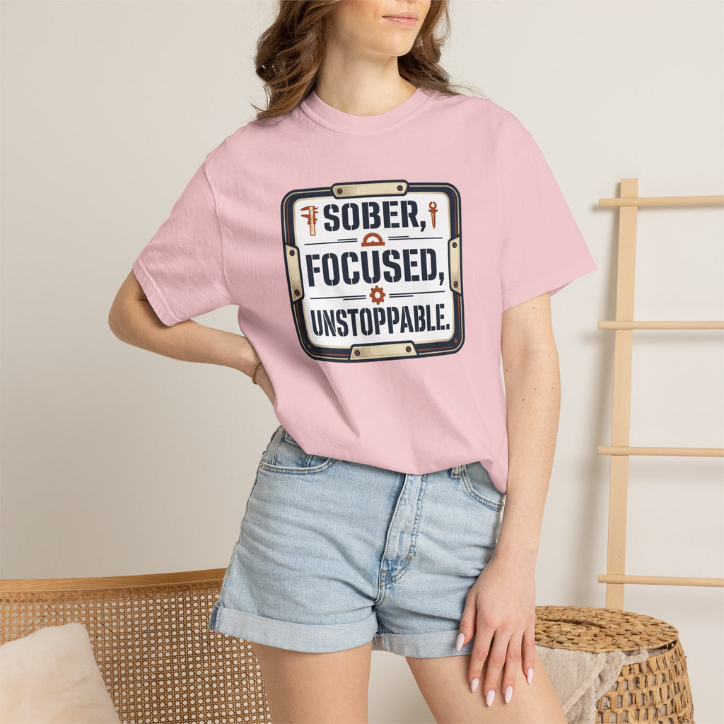 Sober Focused Unstoppable Graphic Tee – Relaxed Fit