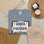 Sober Focused Unstoppable Graphic Tee – Relaxed Fit