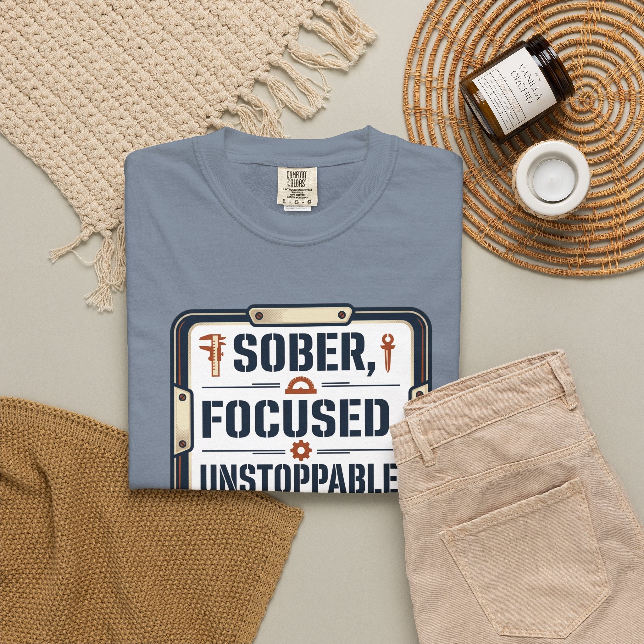 Sober Focused Unstoppable Graphic Tee – Relaxed Fit