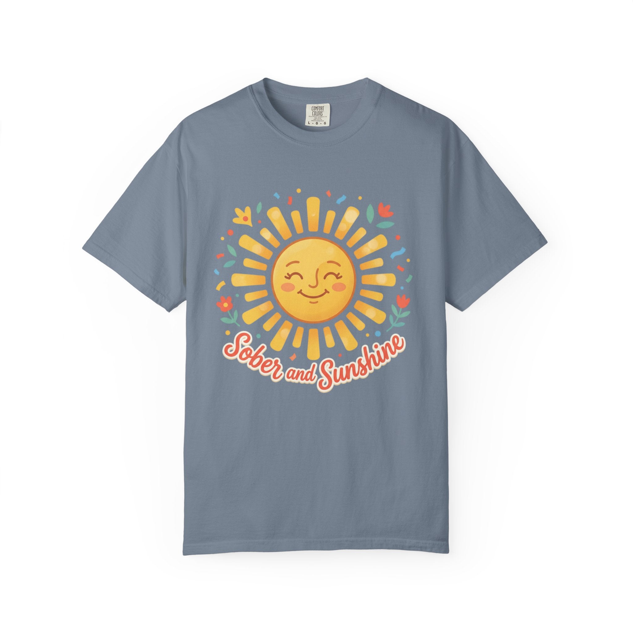 Sober & Grateful Heavyweight T-Shirt – Sunrise Graphic