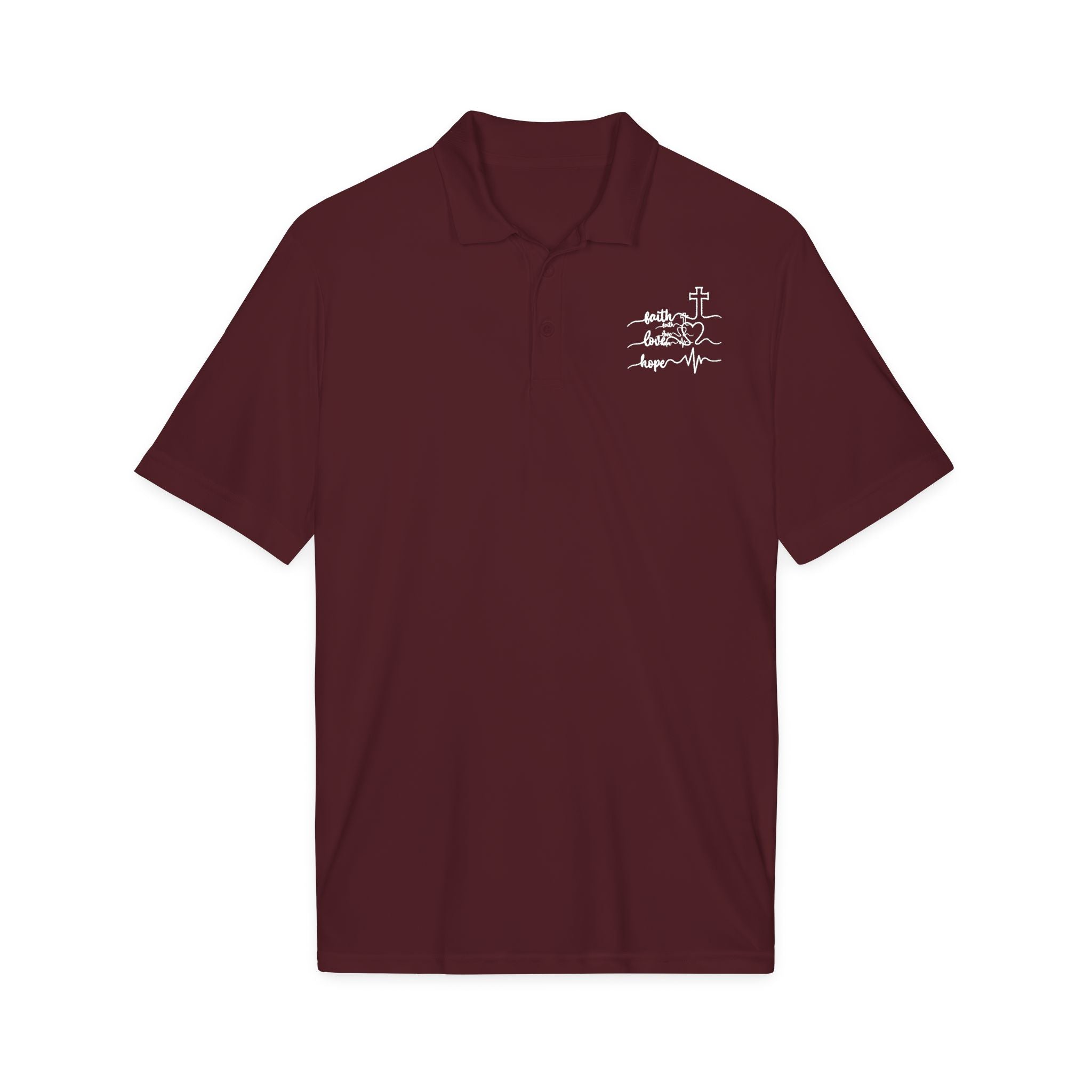 Faith Heartbeat Christian Polo Shirt – Lightweight Performance