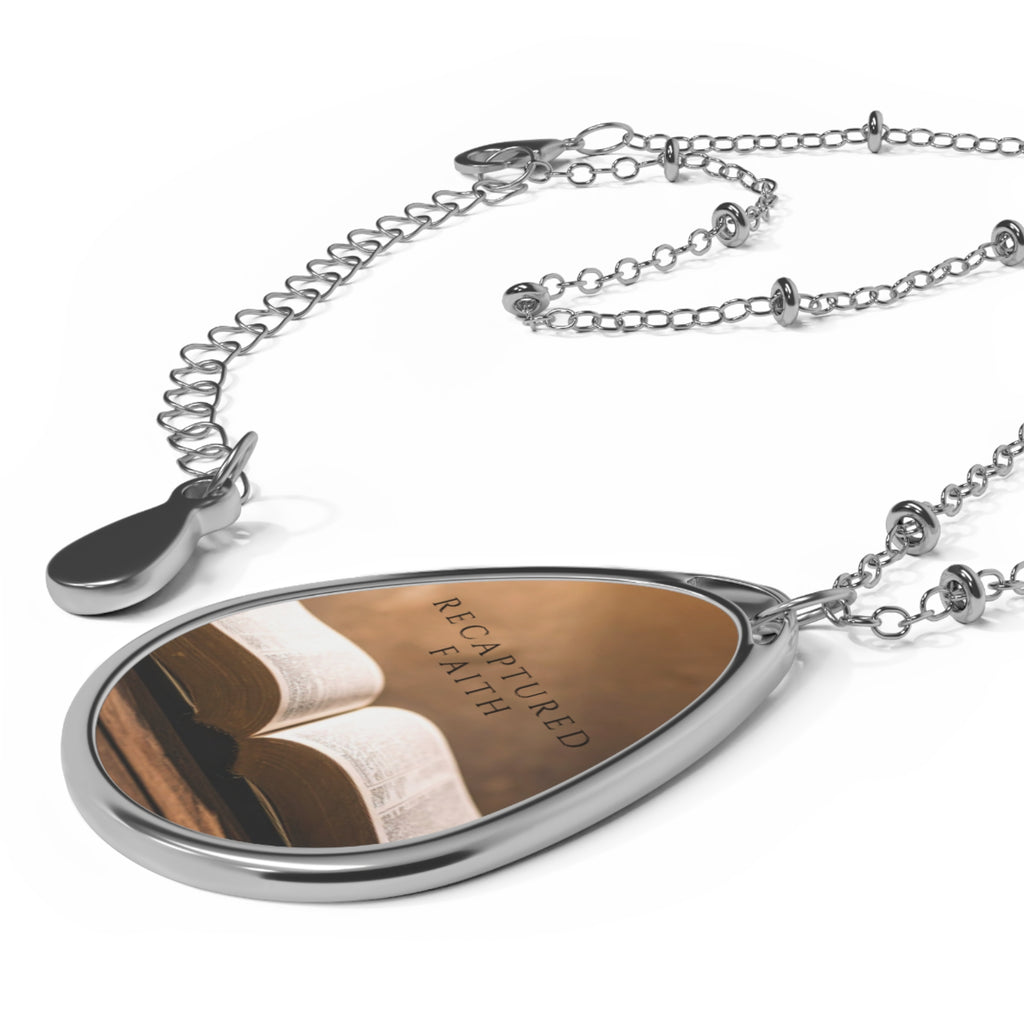 Sobriety Recovery Oval Necklace By Grace I’m Found