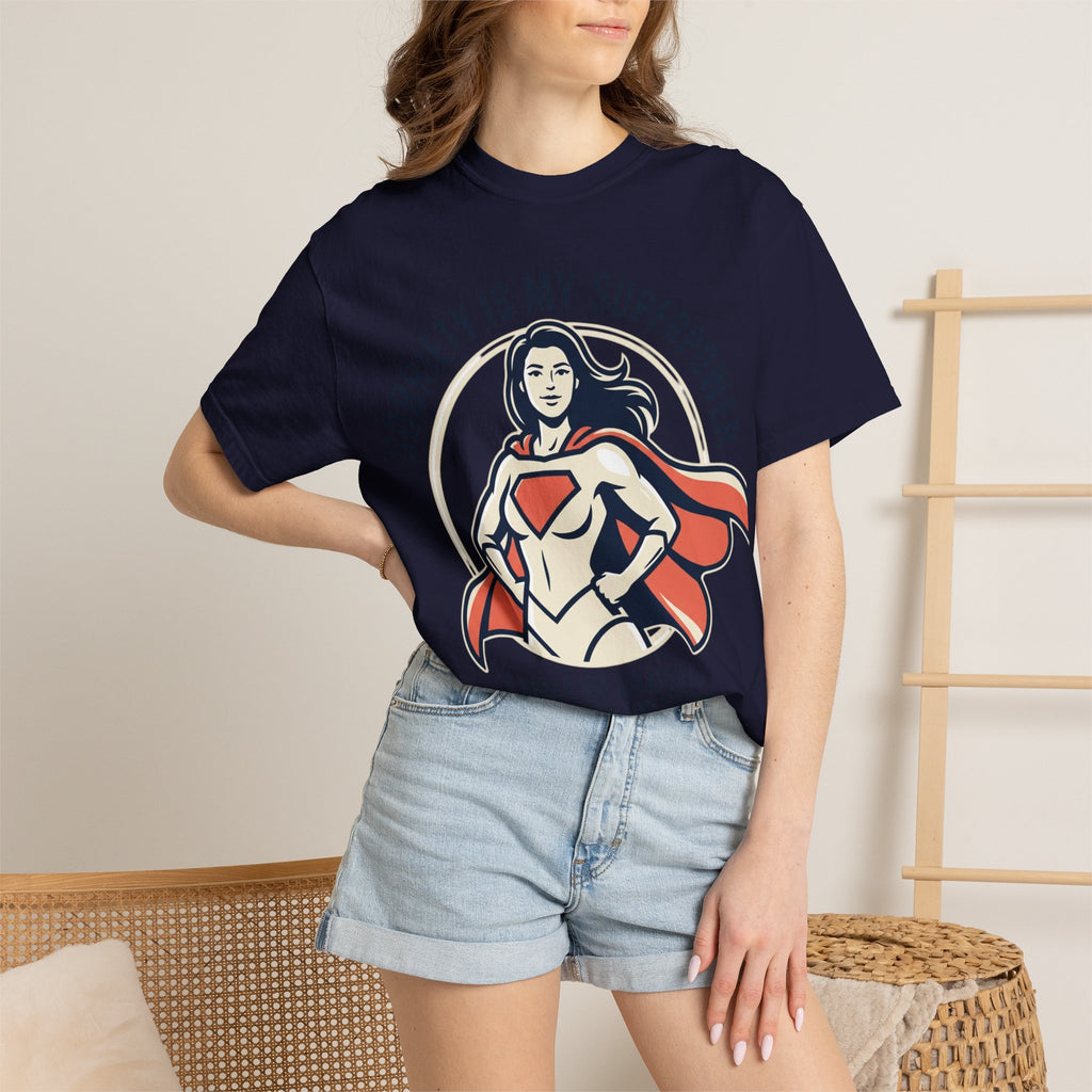 Sobriety Is My Superpower T-Shirt — Women's Recovery Hero Graphic Tee