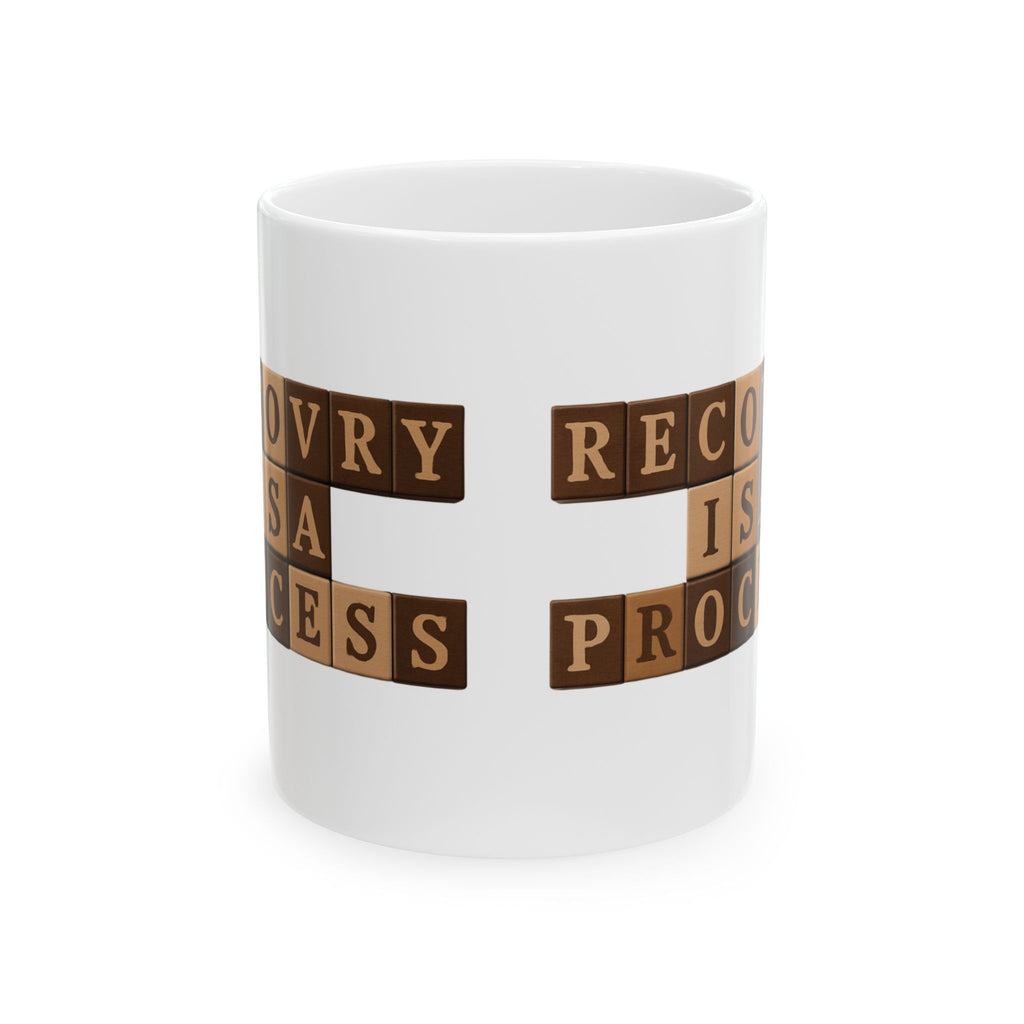 Inspirational Recovery Ceramic Coffee Mug – Process Not Race