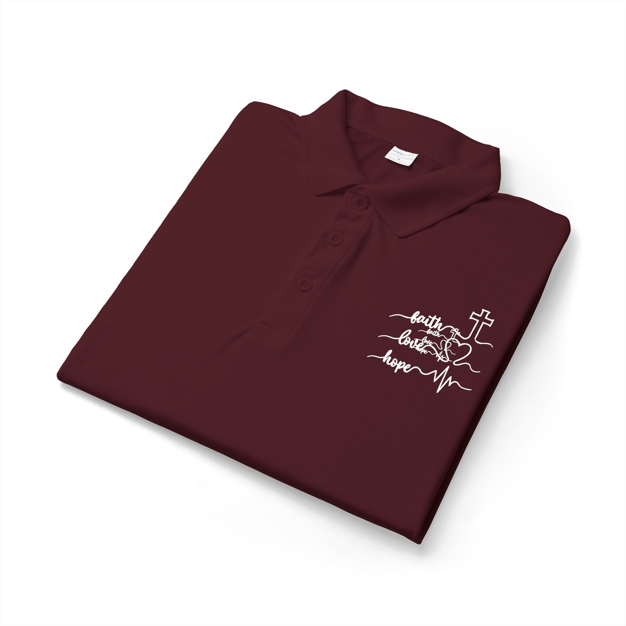 Faith Heartbeat Christian Polo Shirt – Lightweight Performance