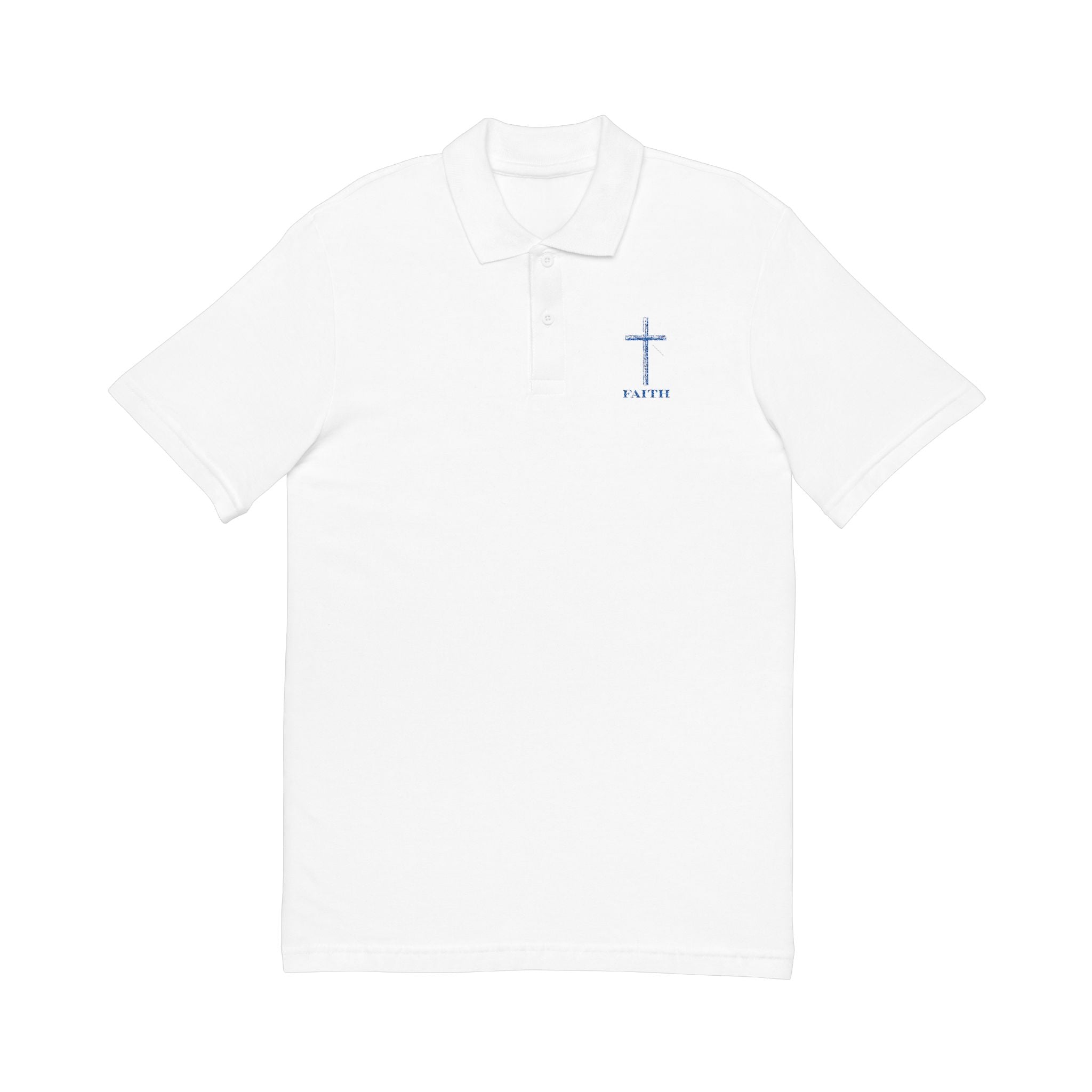 Believe Faith Embroidered Pique Polo Shirt