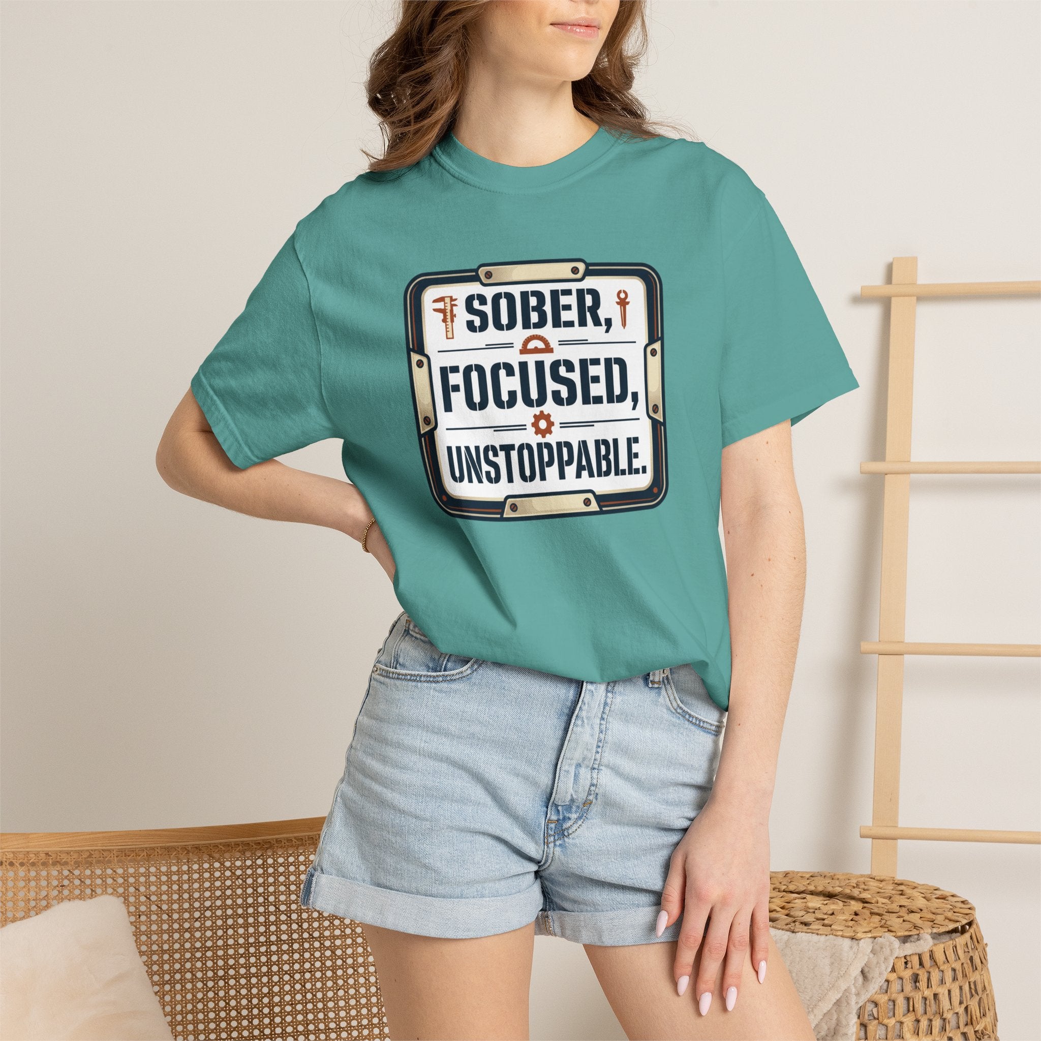 Sober Focused Unstoppable Graphic Tee – Relaxed Fit