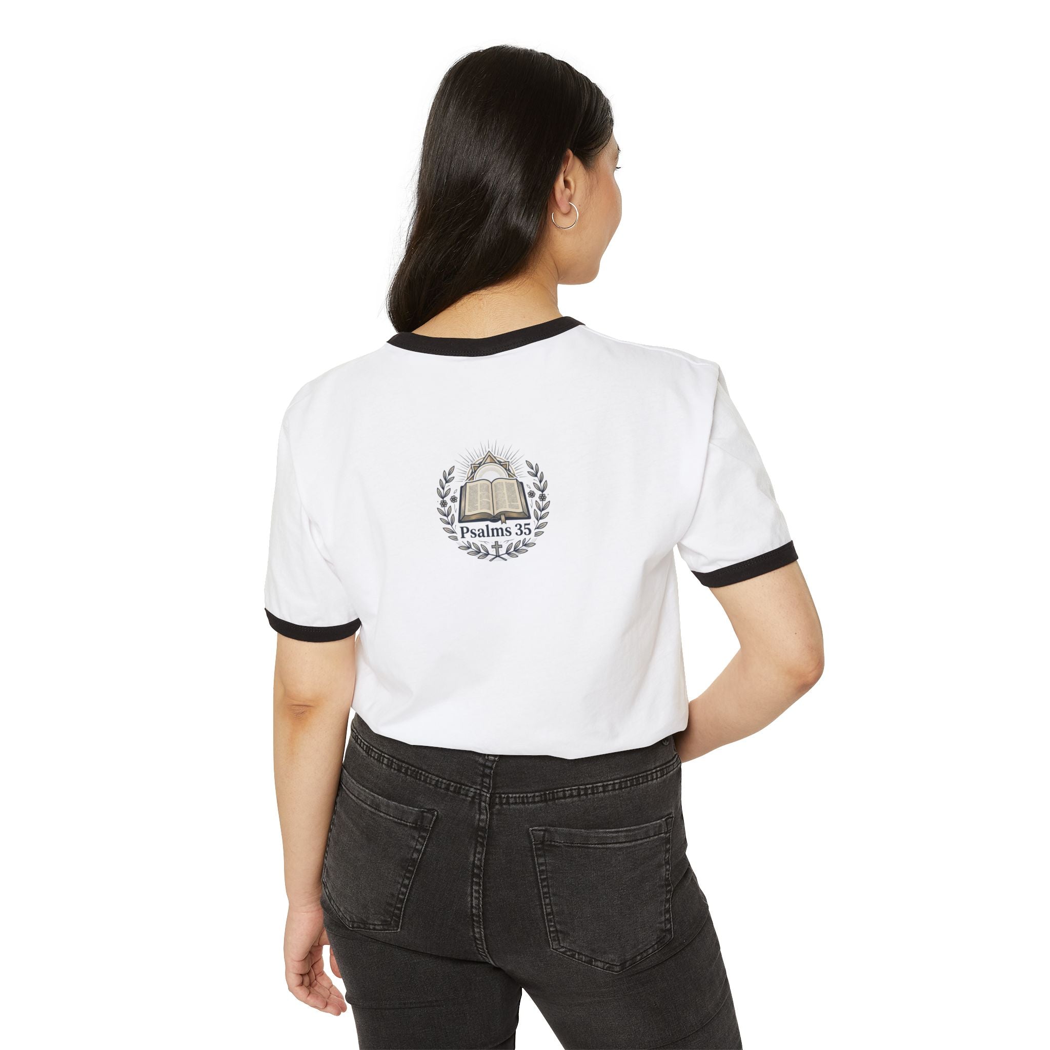 “God Goes With You” Christian Cotton Ringer T-Shirt