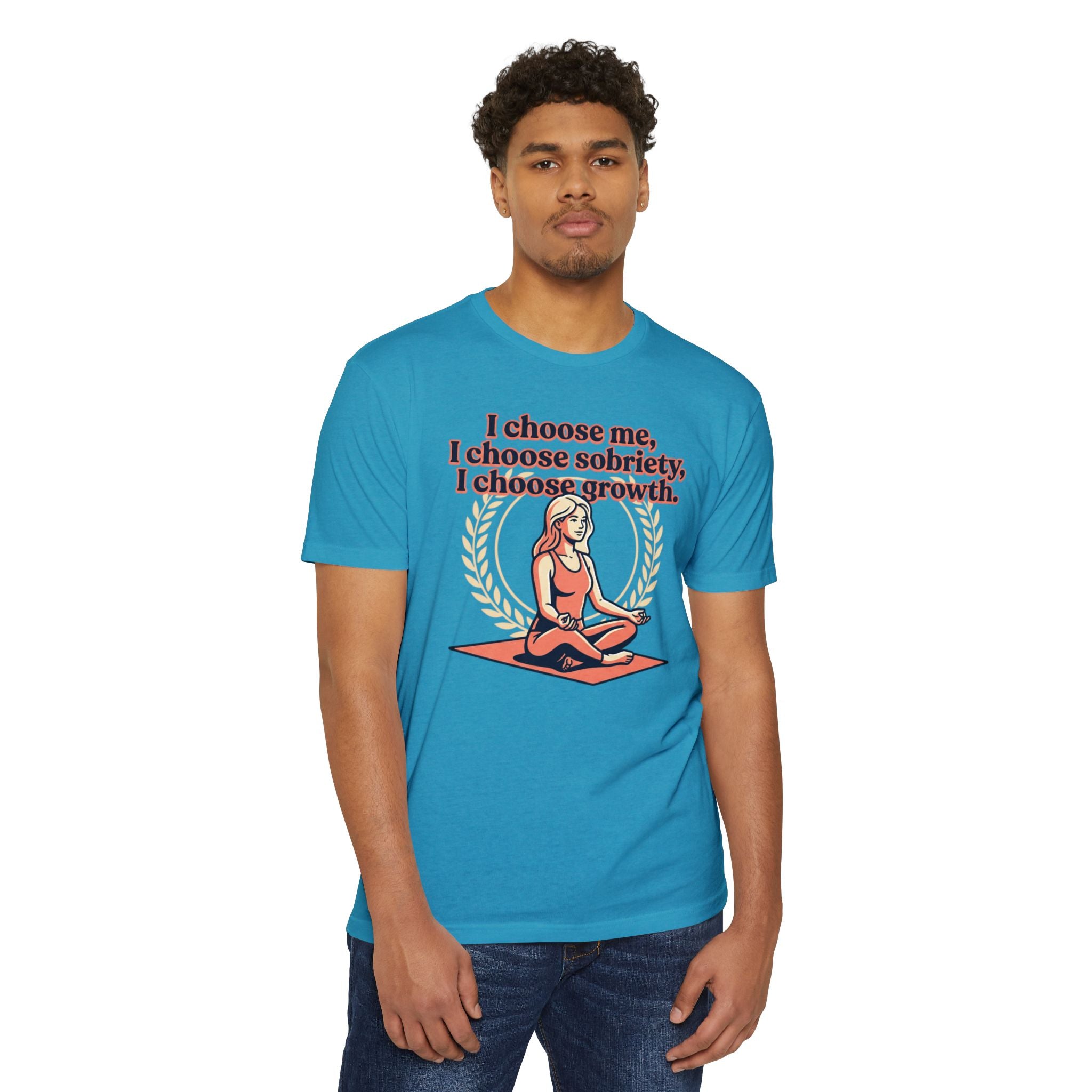 Sobriety And Self-Growth Yoga T-Shirt – Mindful Quote