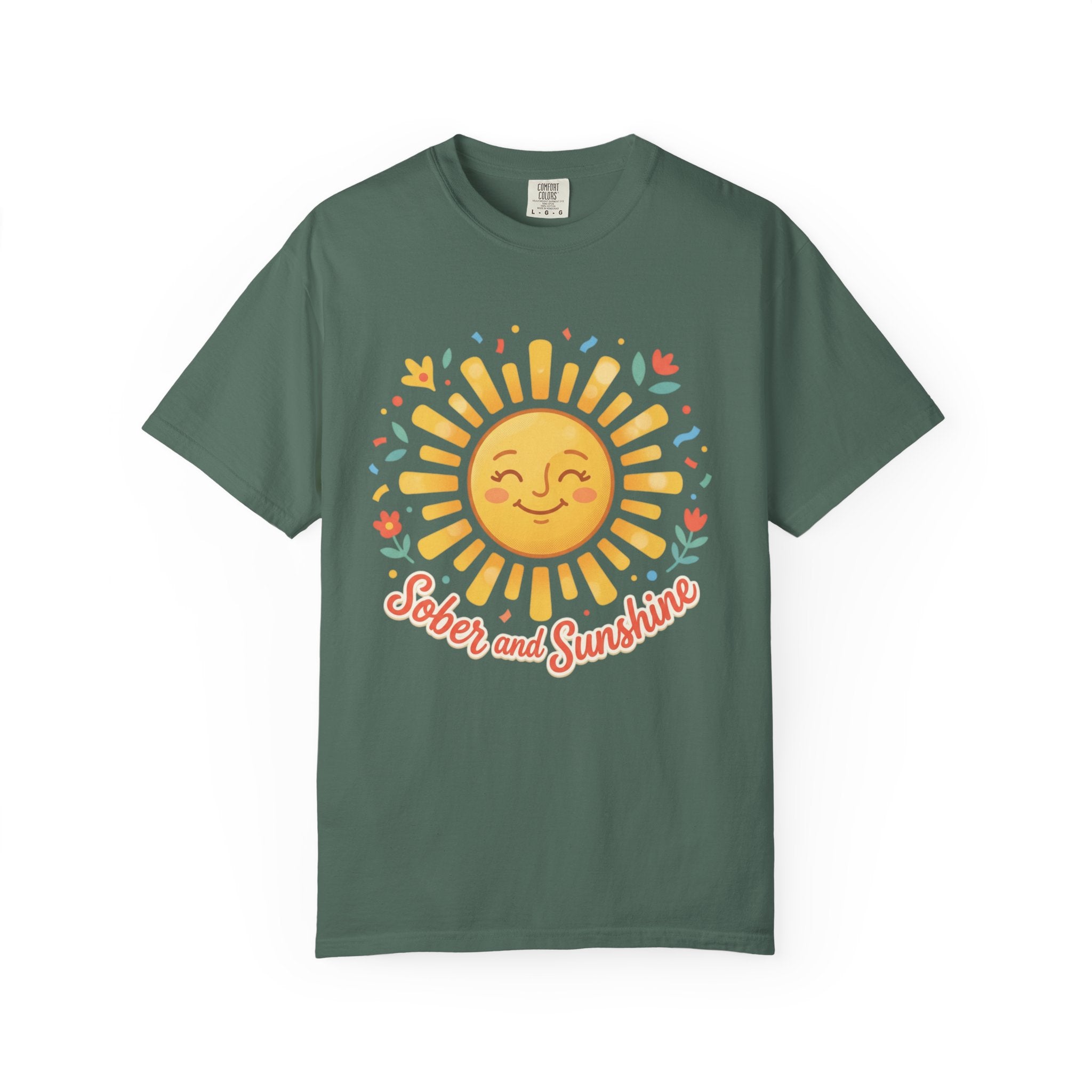 Sober & Grateful Heavyweight T-Shirt – Sunrise Graphic