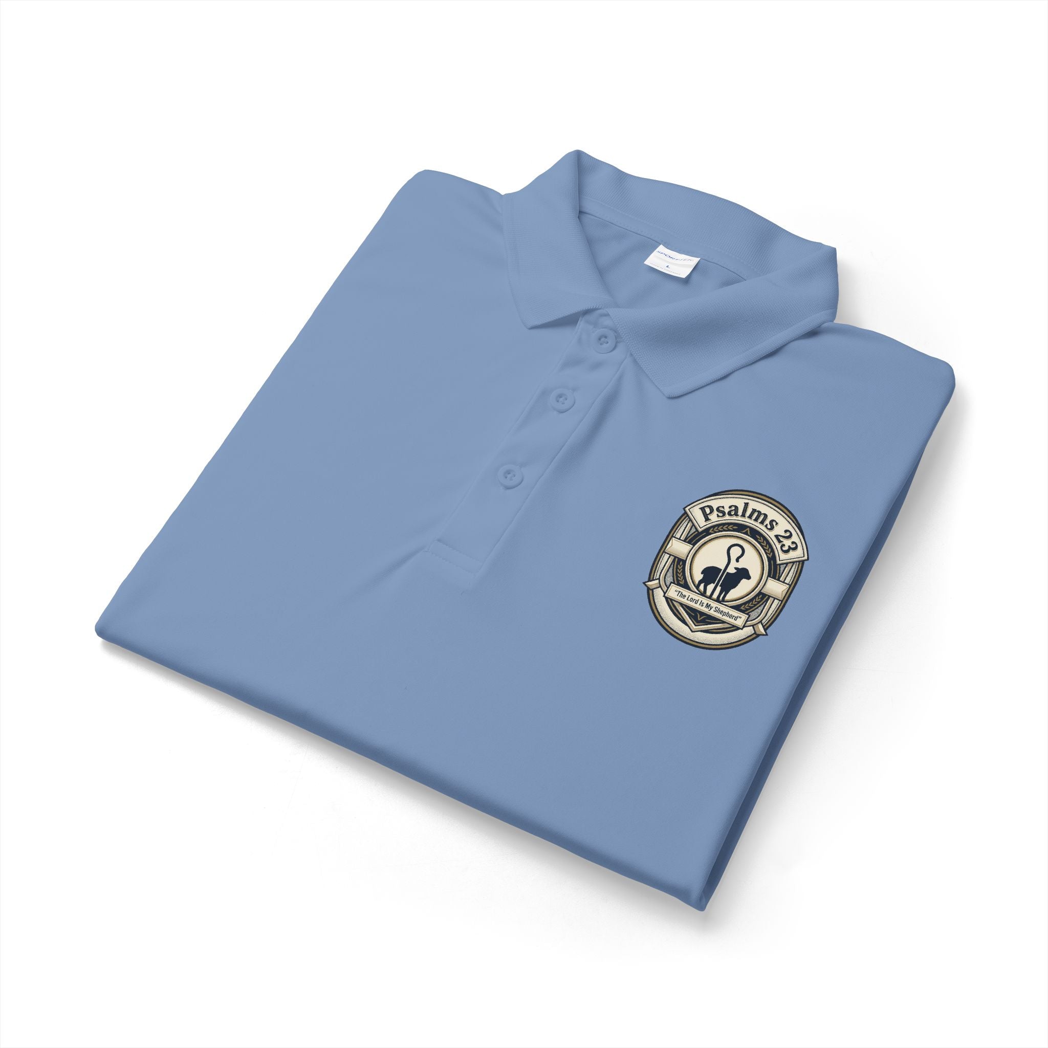 Psalms 23 Embroidered Polo Shirt – Lightweight & Quick-Dry