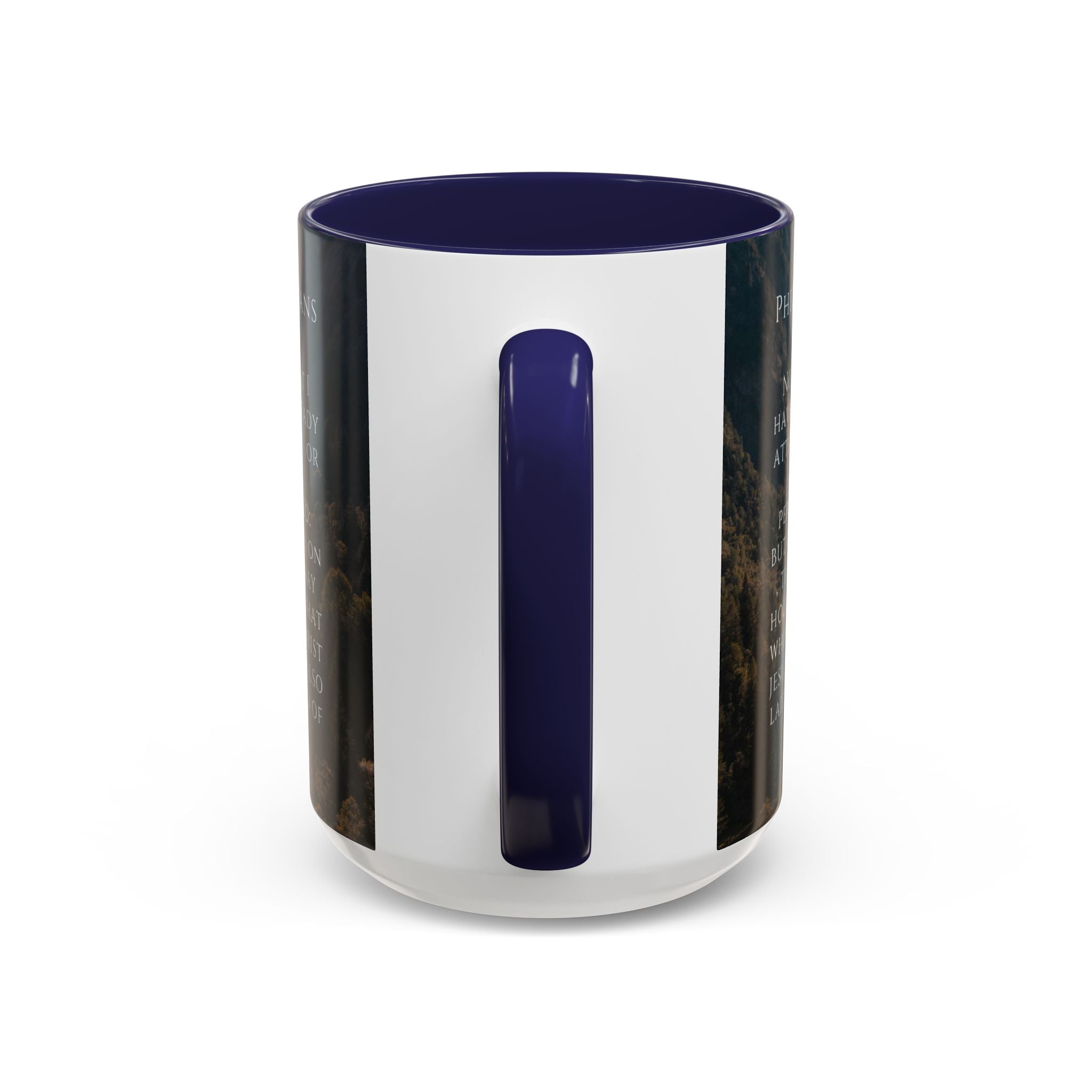 Philippians Bible Verse Mountain Mug – Ceramic Accent Cup