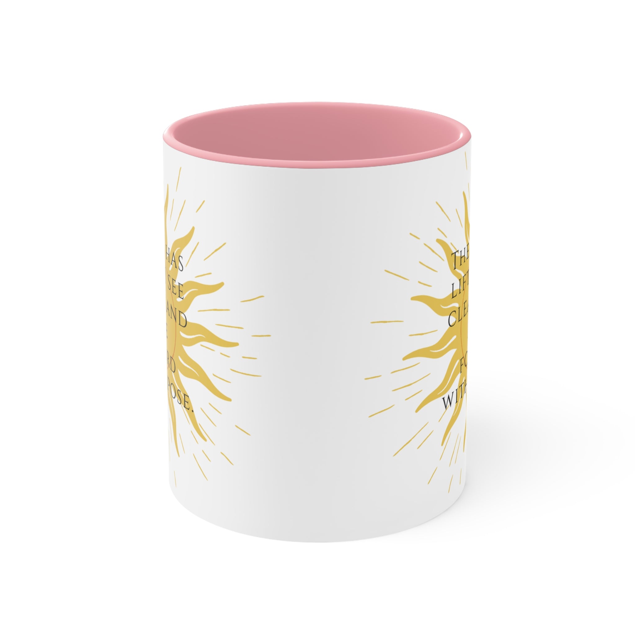 Sober Clarity Ceramic Accent Mug – Mindful Daily Reminder
