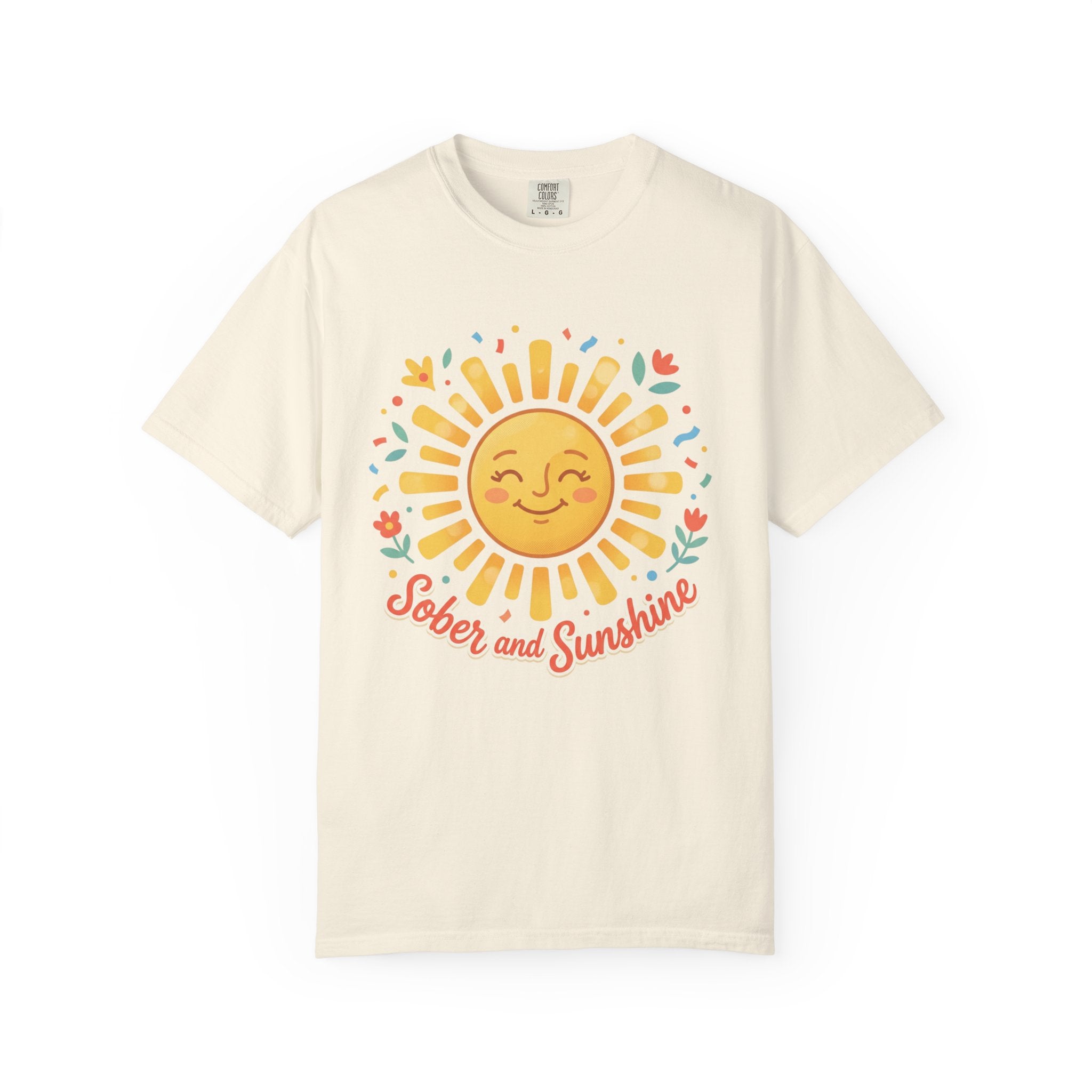 Sober & Grateful Heavyweight T-Shirt – Sunrise Graphic