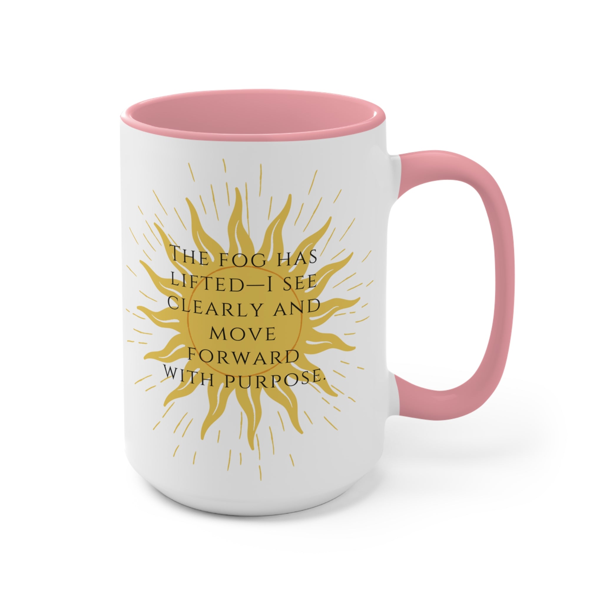 Sober Clarity Ceramic Accent Mug – Mindful Daily Reminder