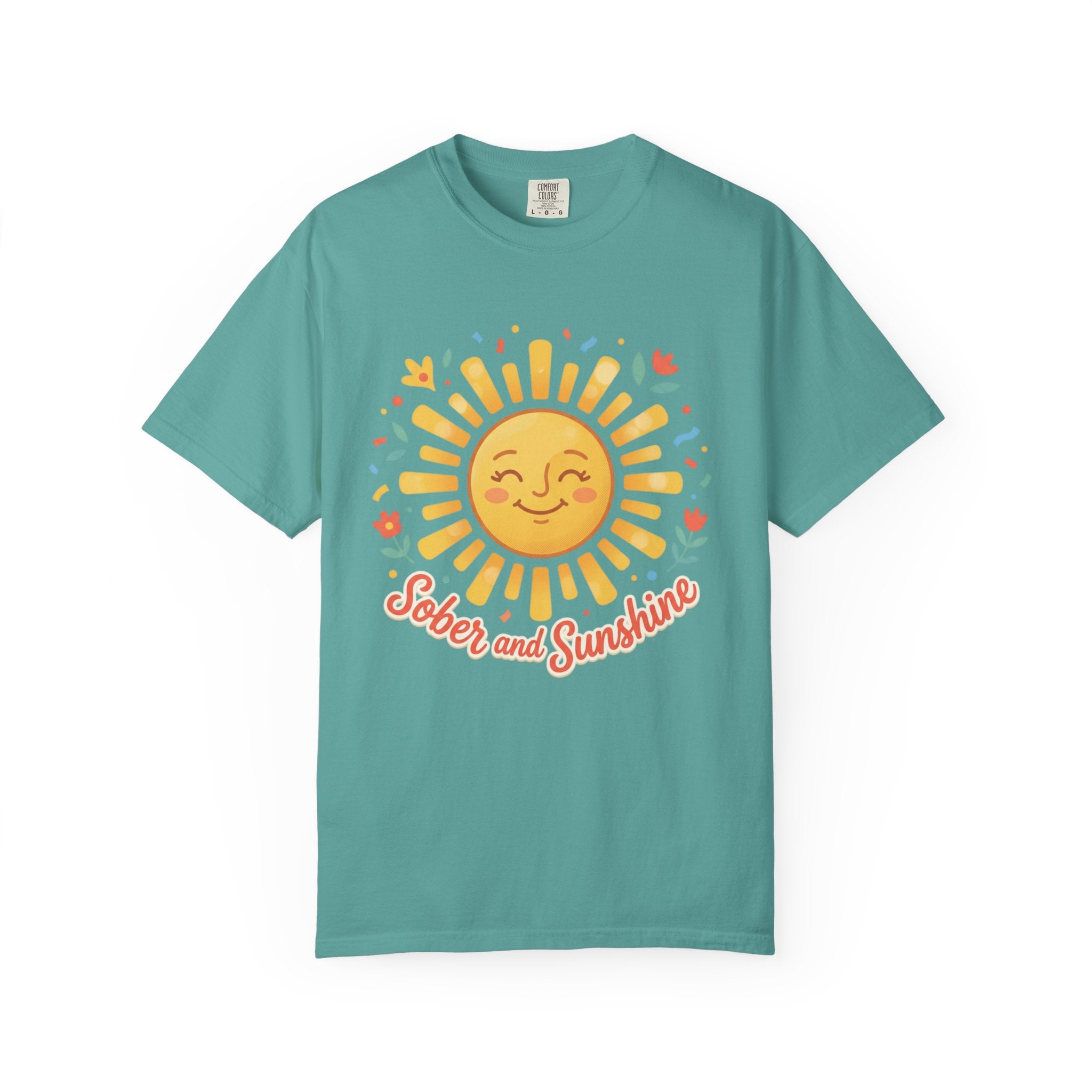 Sober & Grateful Heavyweight T-Shirt – Sunrise Graphic