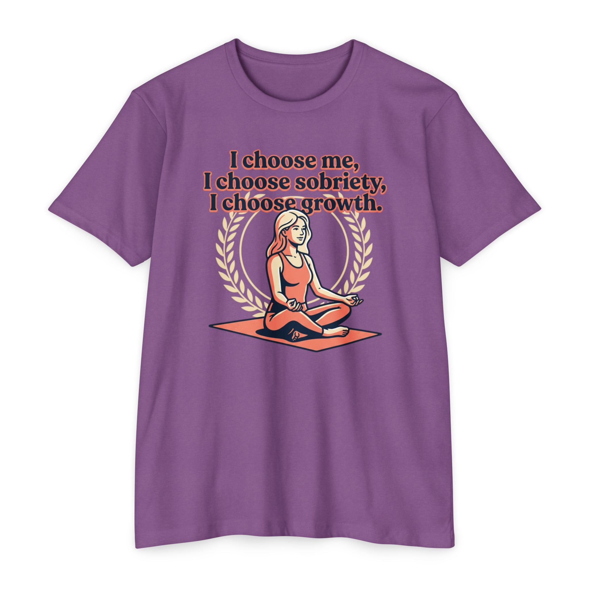Sobriety And Self-Growth Yoga T-Shirt – Mindful Quote