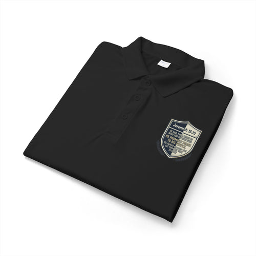 Embroidered Christian Polo Shirt – Vintage Shield Crest