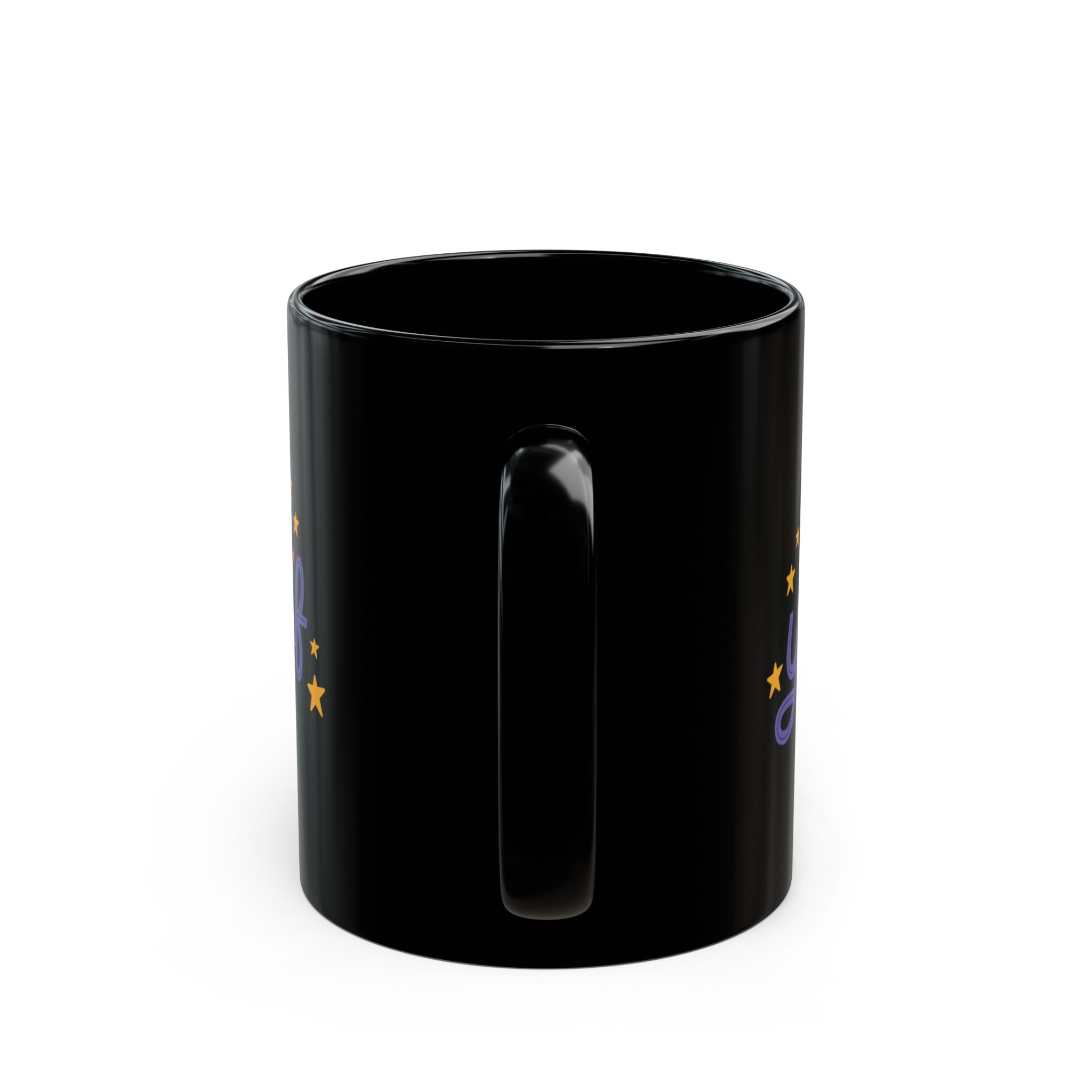 Motivational Black Ceramic Coffee Mug With Retro Script
