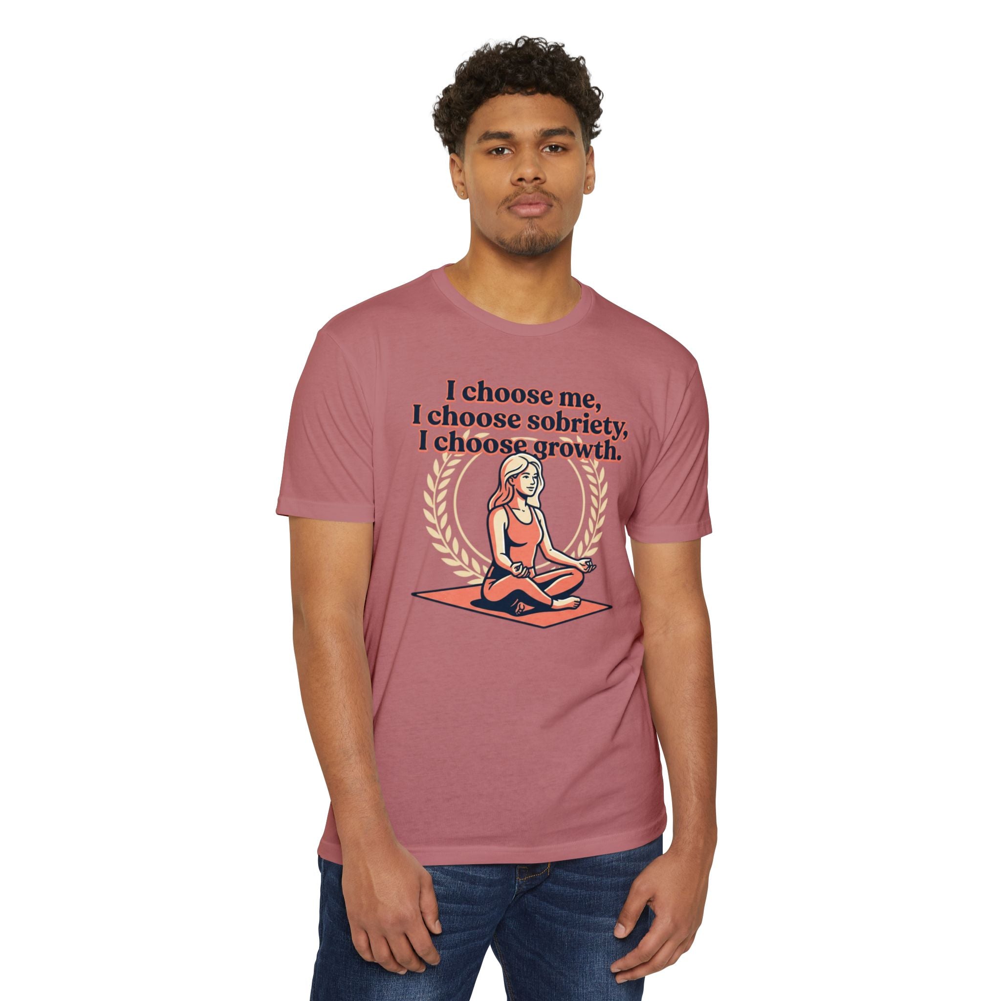 Sobriety And Self-Growth Yoga T-Shirt – Mindful Quote