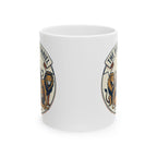 Vintage Lion Crest Ceramic Coffee Mug