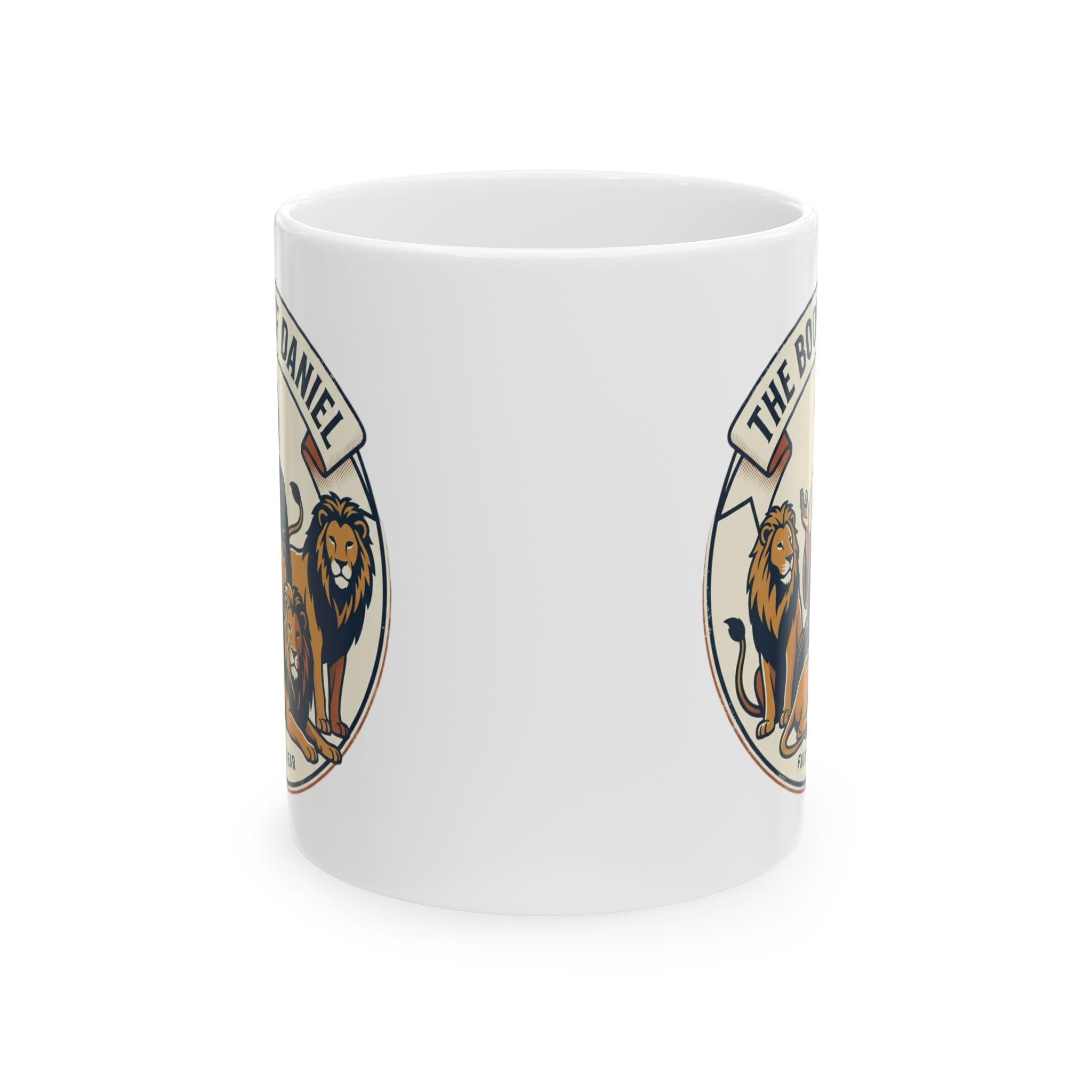 Vintage Lion Crest Ceramic Coffee Mug