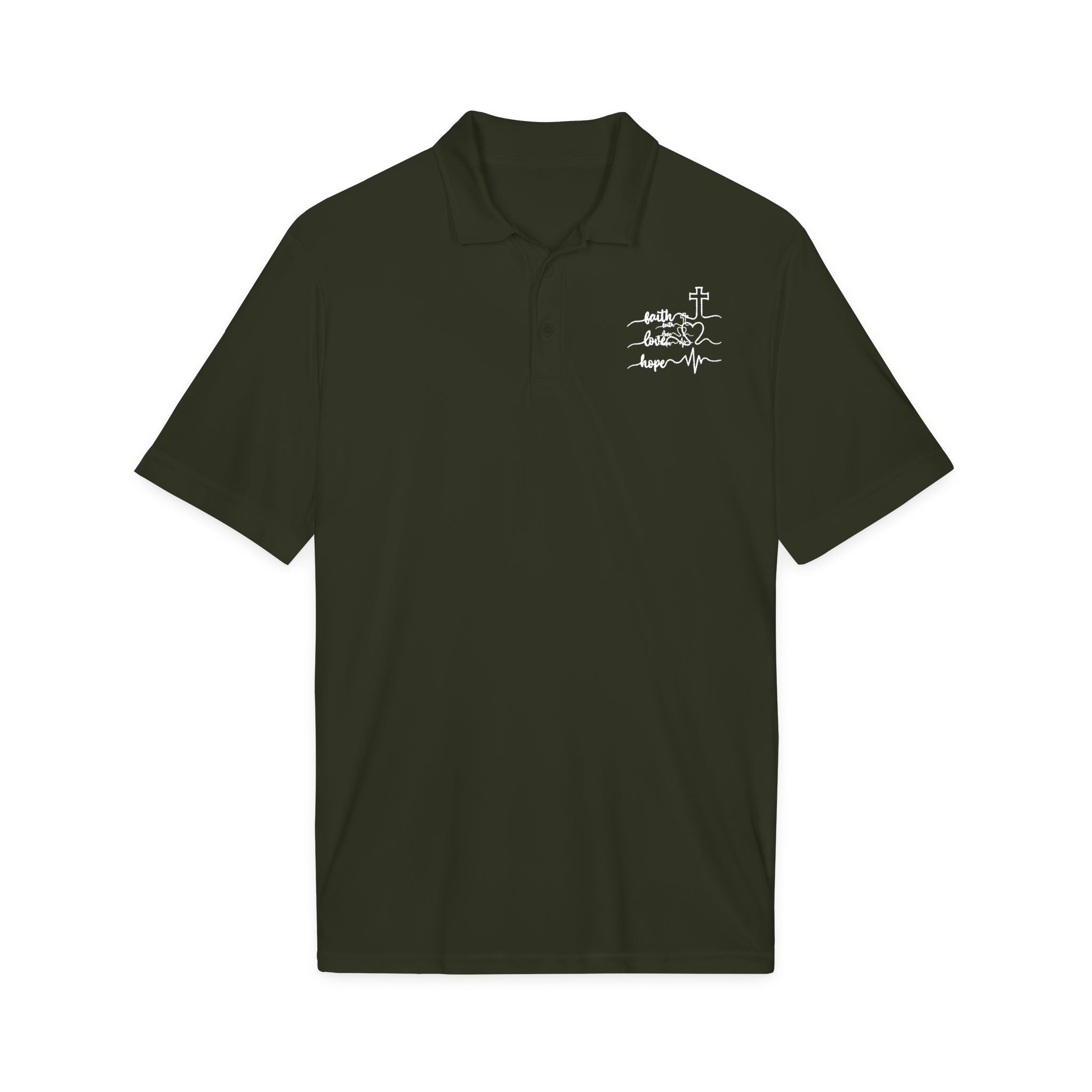 Faith Heartbeat Christian Polo Shirt – Lightweight Performance
