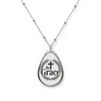 By Grace Oval Pendant Necklace – Christian Inspiration