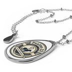 Psalms 23 Oval Pendant Necklace — Inspirational Shepherd Quote Jewelry