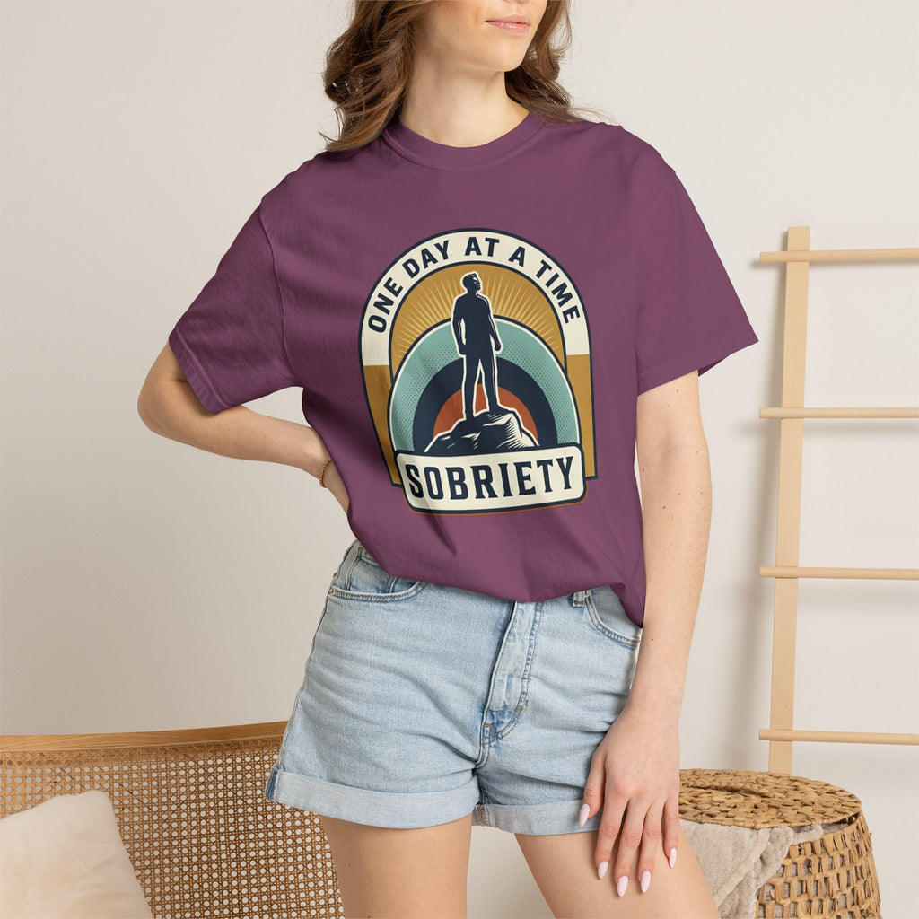 Living Sober Grateful Reminder Heavyweight T-Shirt