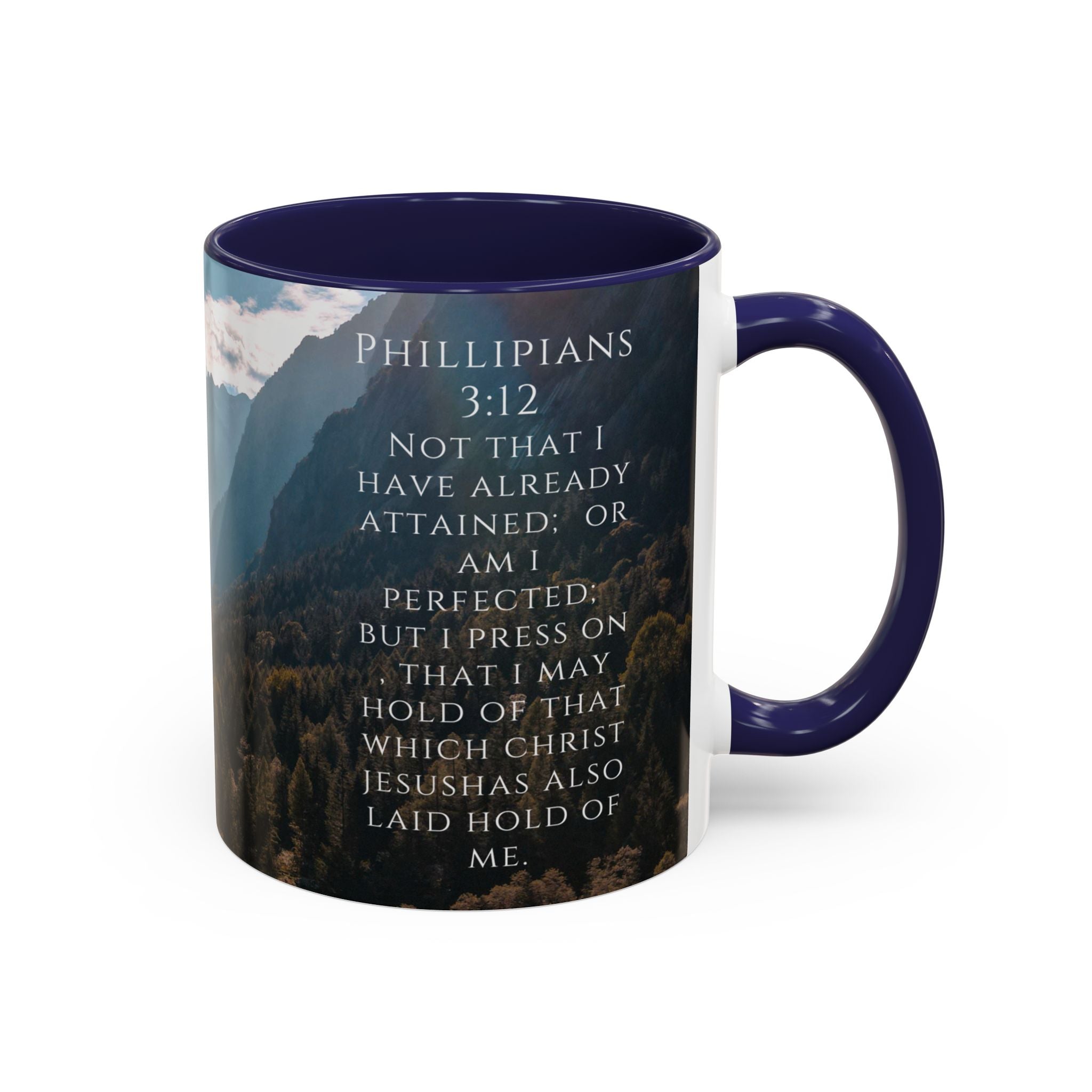 Philippians Bible Verse Mountain Mug – Ceramic Accent Cup