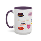 Motivational Sticker Collage Coffee Mug – Ceramic Accent